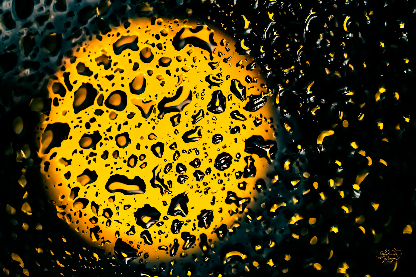 Mirrors of Rain: Abstract Yellow. Digital picture.