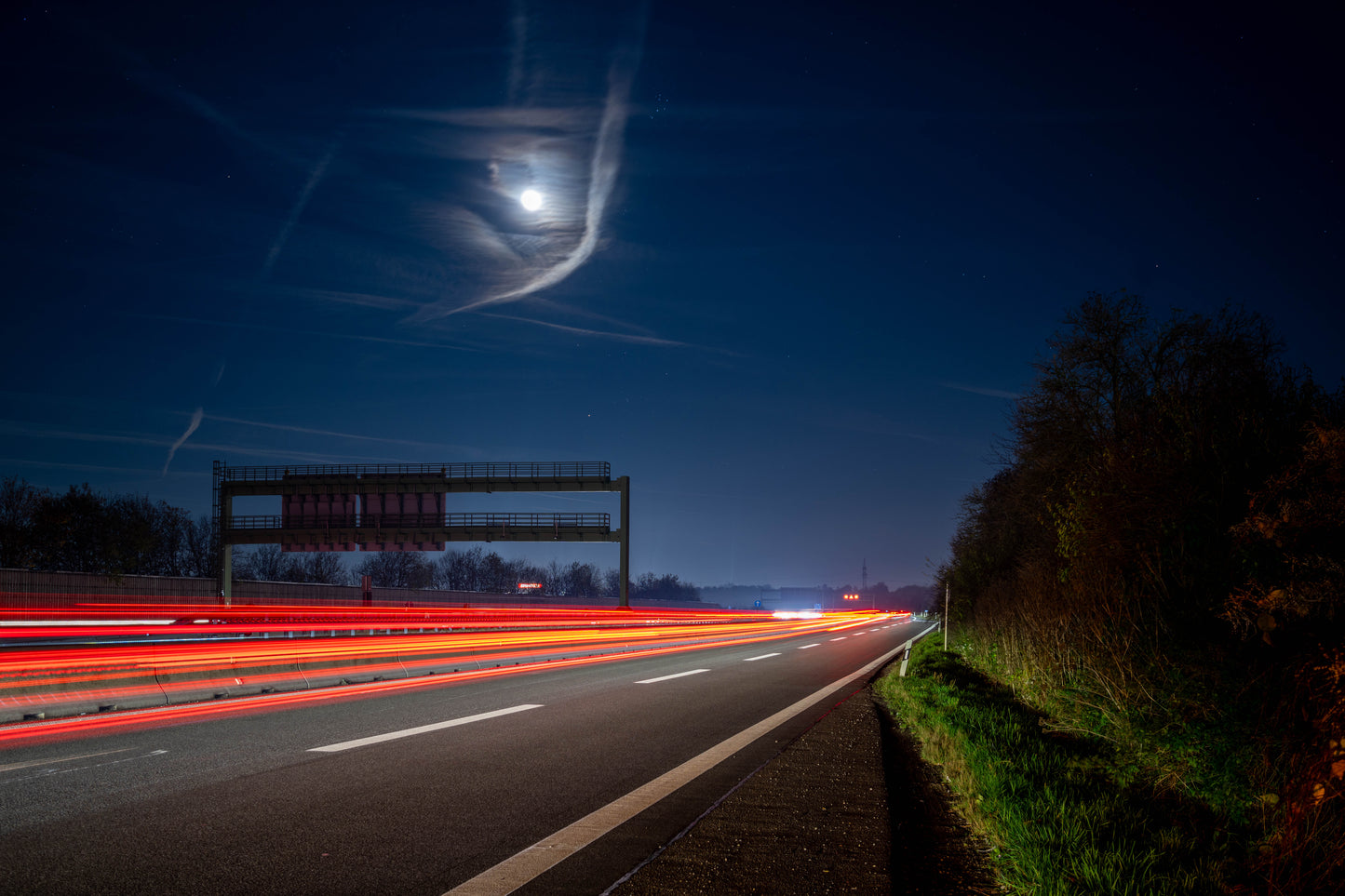 Mondautobahn der Ewigkeit. Lunar Highway of Eternity. Digital poster.