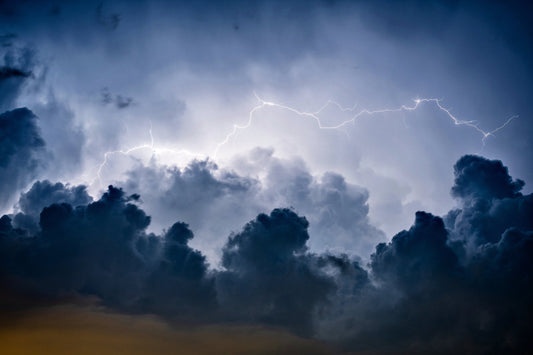 Rage of Zeus: Lightning. Intense Lightning Strikes. Digital poster.